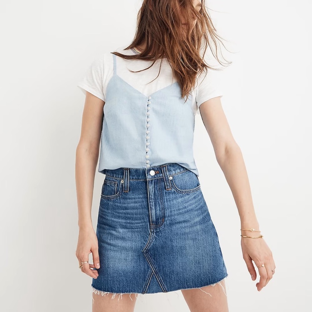 Madewell Blue Denim Mini Skirt